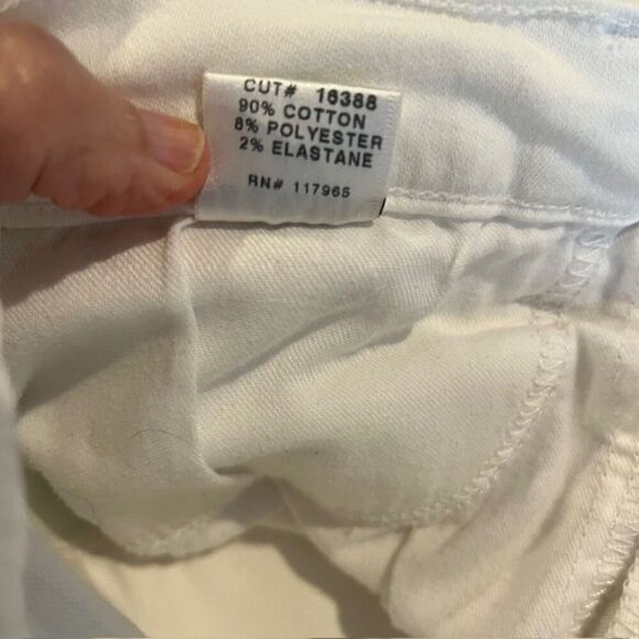 J Brand Cropped Rail Blanc White Skinny Jeans Cotton Blend Stretch Size 30 - Picture 11 of 12